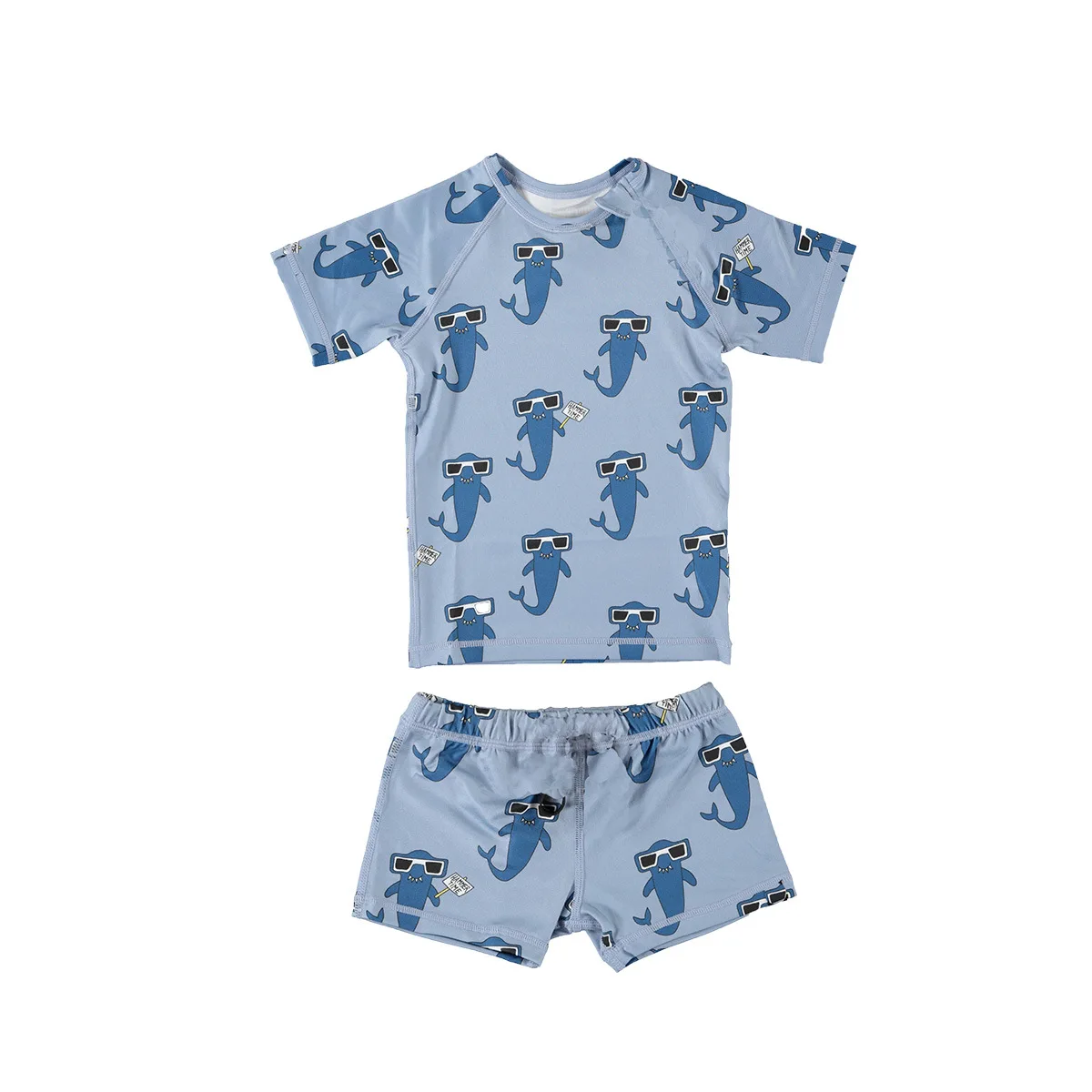 3 Stuks Set Cartoon Print Kids Jongens Badmode Kinderen Badpak Kinderen Surfen Pak Zwemkleding Voor Jongens Strandkleding Met Hoed