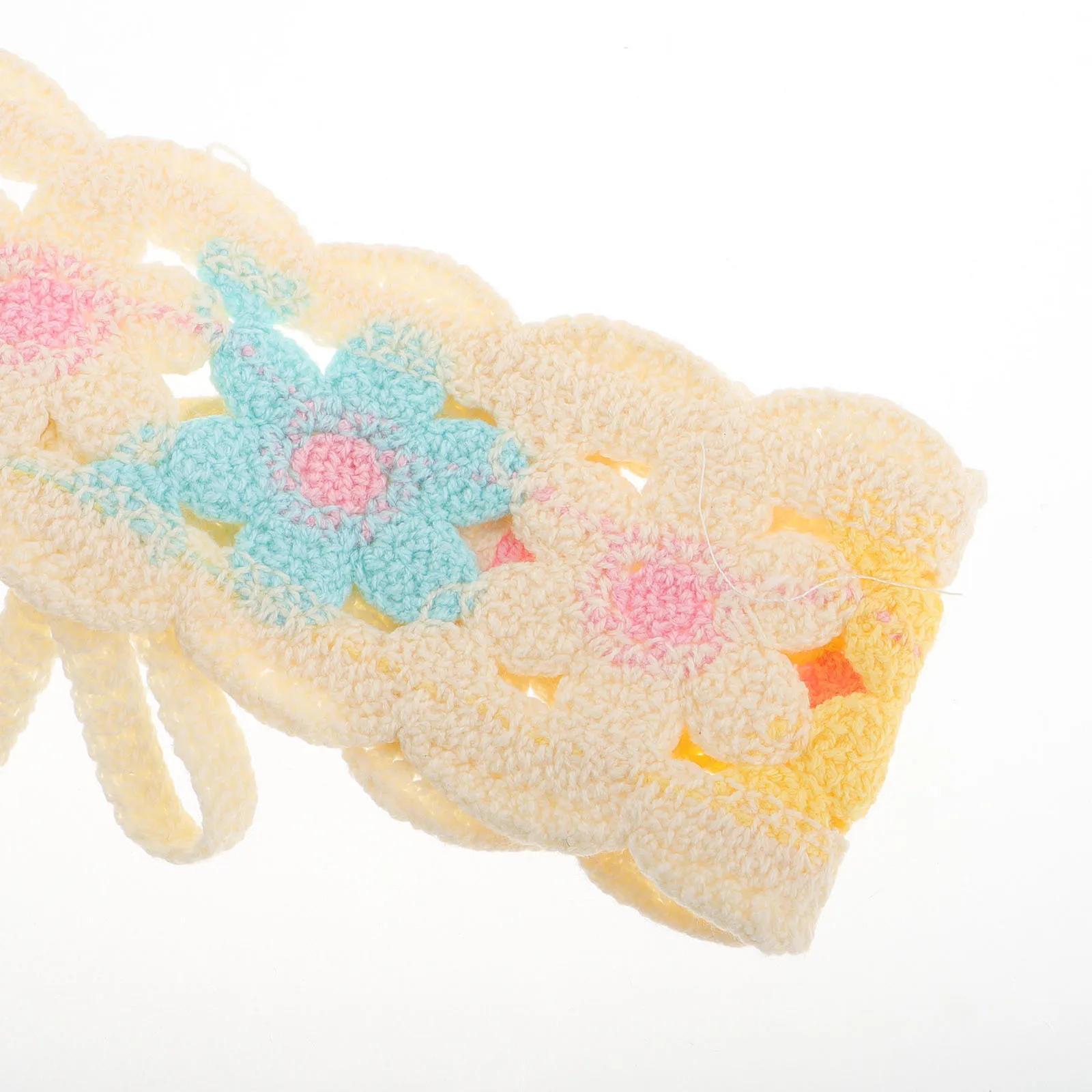 وشاح رأس كبير على الطراز الريفي للنساء من البوليستر الناعم على شكل مثلث، غلاف شعر متعدد الاستخدامات لحفلات السفر الرياضية الخارجية، زهور #5