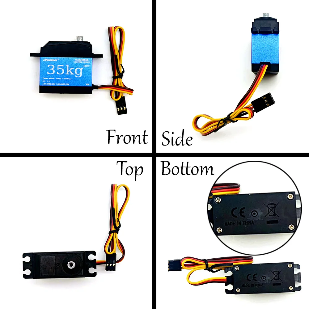 35KG デジタルサーボ 180/270 度、メタルギア高トルク 7.4V、ヘビーデューティー RC ロボット産業用