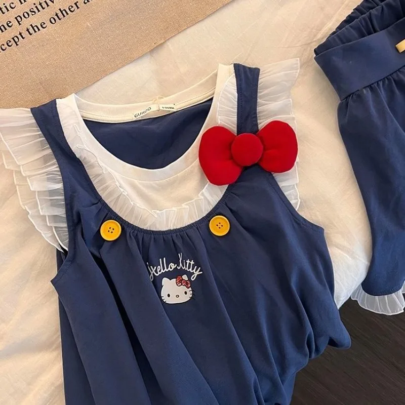 

Anime Sanrio Hello Kitty Ins Cartoon Kawaii Summer Long Slip Nightdress Women Cute Sleepwear Loungewear 2026 Cartoon Kawaii New