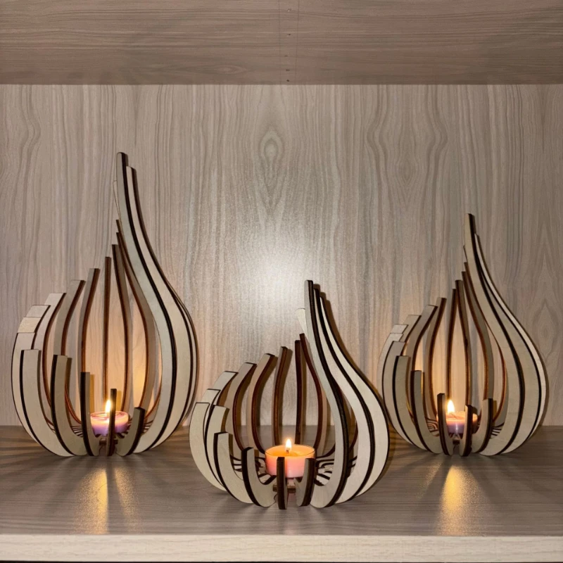 Wooden DIY Candle Holder Ornament 5