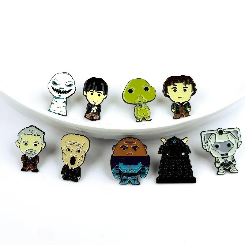 Doctor Who Q-version Cartoon Metal Brooch Anime Peripheral Creative Badge for Both Men and Women Decorative Accessories view 2