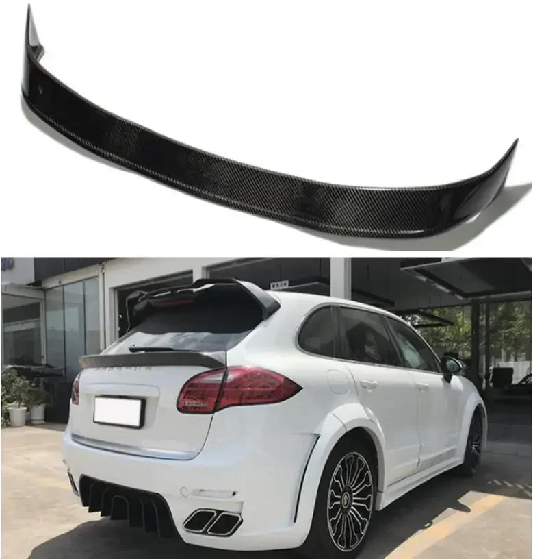 Hot! Spoiler For Porsche Cayenne 958 2011 2012 2013 2014 Roof Top Wing Lip Tail Trunk Spoilers Real Carbon Fiber