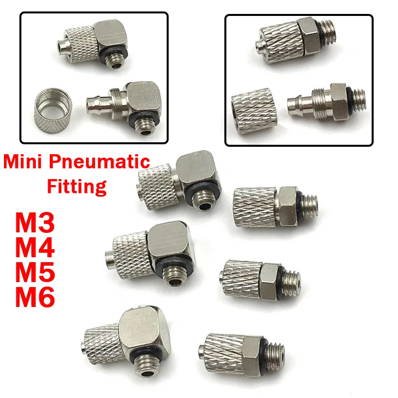 

Male Thread M3 M4 M5 M6 Mini Pneumatic Pipe Connector PC PL Screw Through Quick Fitting Fast Twist Joint Tube OD 3mm 4mm 6mm