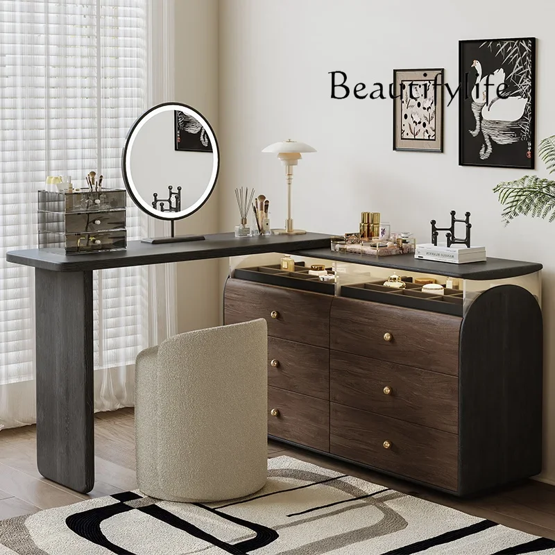 

BJ Dresser With Lamp, Chest, Integrated Light Luxury, High-end Master Bedroom Makeup Table, Modern Bedroom Simple Medieval Dres