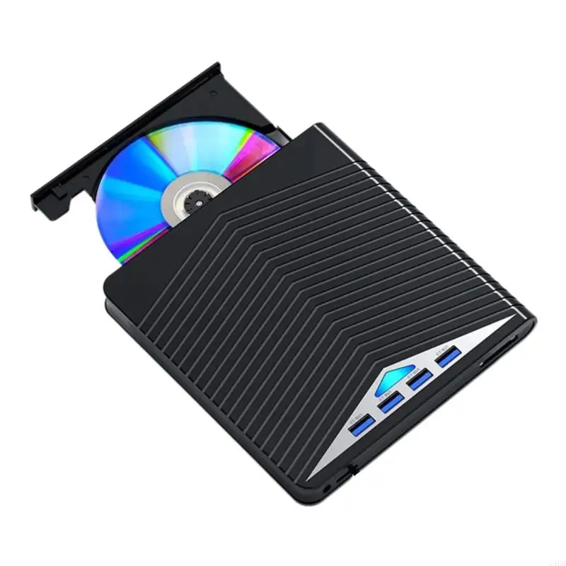 

7 in 1 External Disc Drive Reader USB3.0 Type C HUB Stable Performances for Desktop Laptop PC 24BB