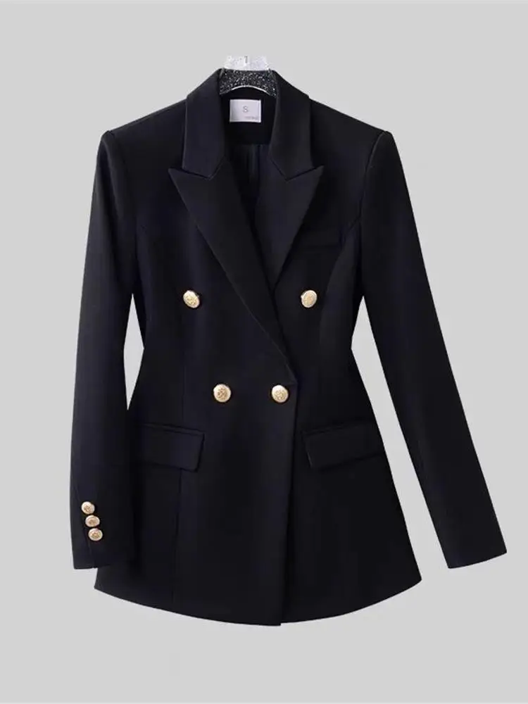 

Ele Profional Женский костюм Jaet Formal Busin Interview Спецодежда ort Sle Двубортный дизайн Clean Fit