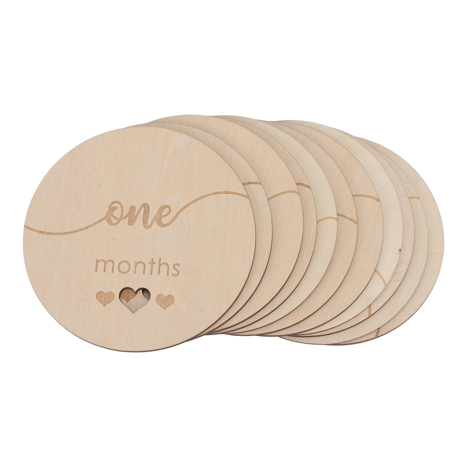 

15 Pcs Wooden Baby Cards Months Number Photography Accessories Gifts Newborn First Year Safe No Odor