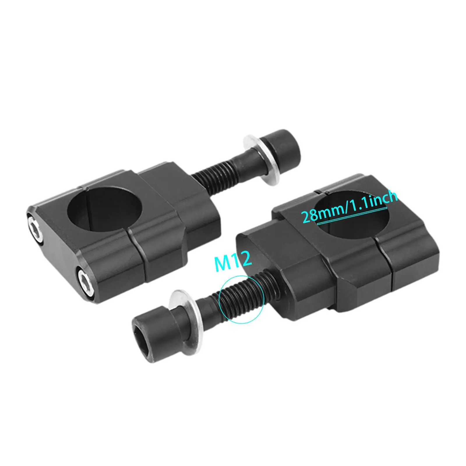 Handlebar Bar Mount Clamp Riser Adaptor Aluminum Alloy for Motorcycles 28mm Handle Fat Bar Easy to Install Repair Tool