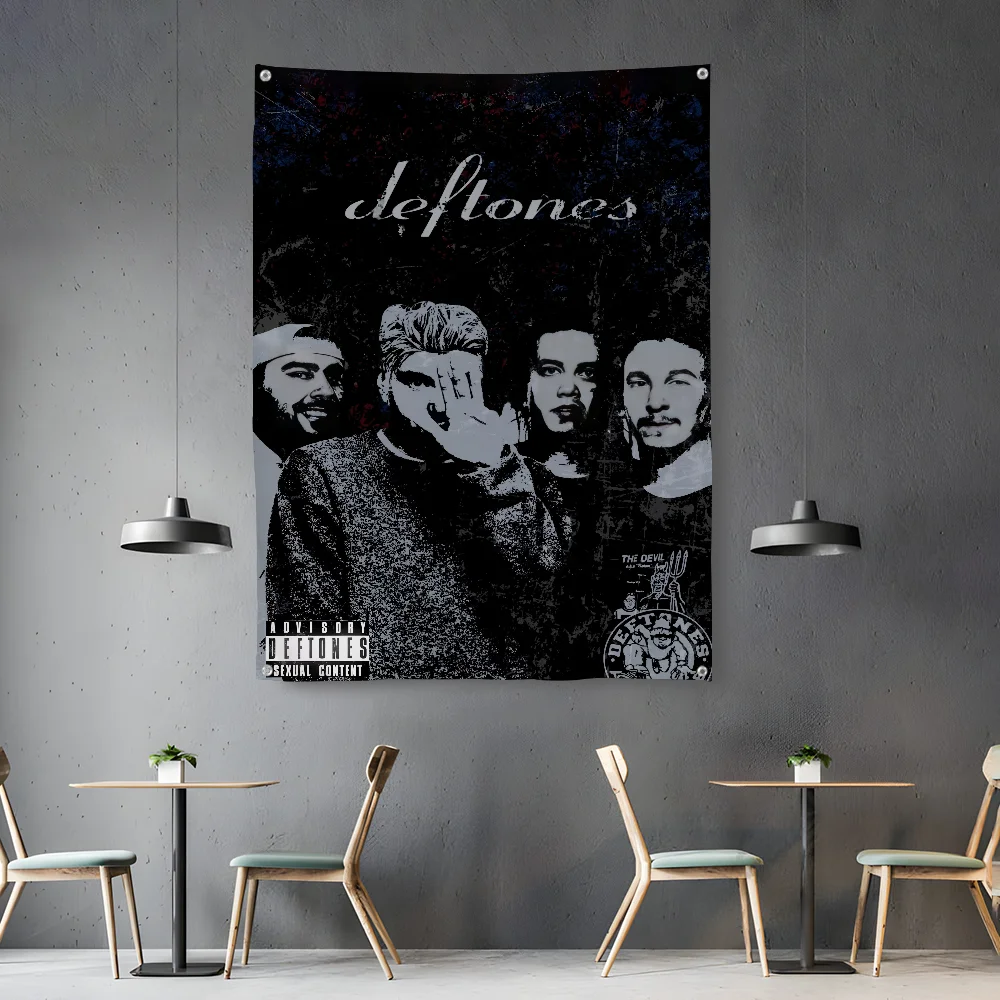 

Hop Singer Star D-Deftones Flag Bedroom Living Bar Garden Outdoor Microfiber Festival Decoration Background Art Banner