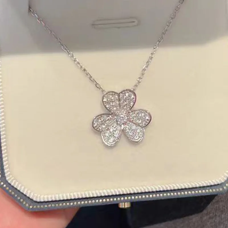 قلادة البرسيم الماسية الكاملة للنساء، قلادة السماء المرصعة بالنجوم متعددة الاستخدامات، سلسلة الترقوة