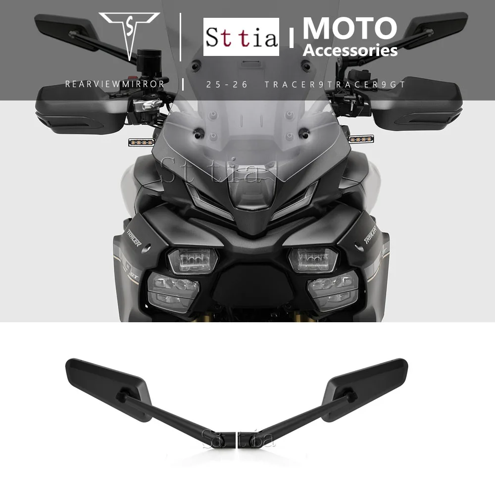 

For YAMAHA Tracer 9 Tracer 9 GT 2025-2026 TRACER 9 Motorcycle Adjustable Side Rearview Mirrors Wind Wing Rear View Mirrors