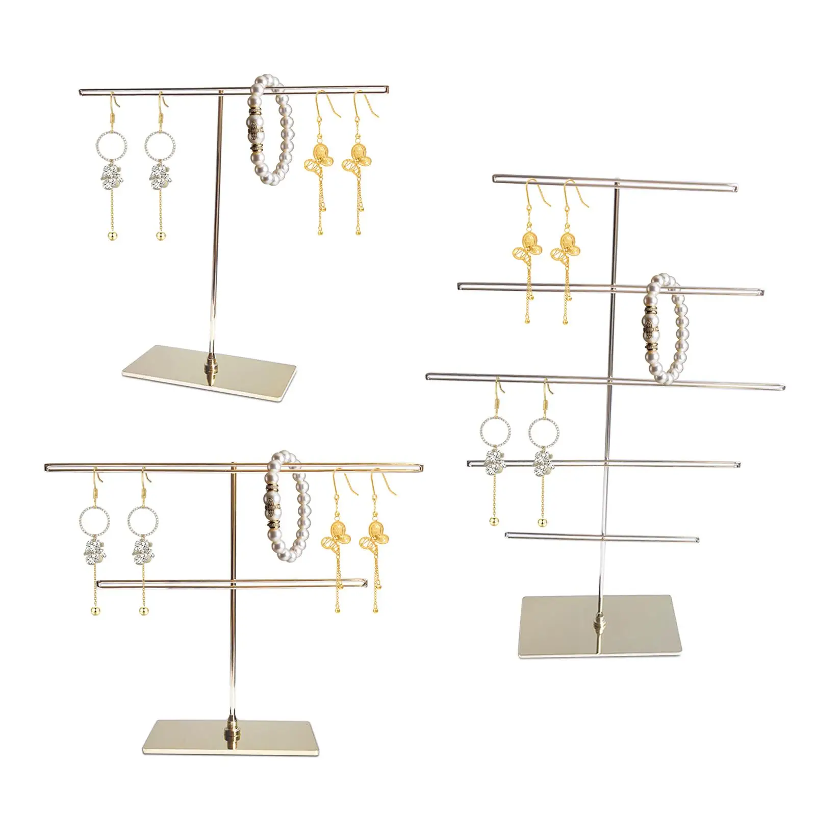 Metal Display Stand para Show Anéis e Pulseiras, Colar Titular, Moda Bolsa