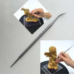 1 Piece Of Stainless Steel Clay Sculpture Tool Double Edged Diy Accessories Carving Length 16.2 Cm Diameter 0.5 Cm Pottery Knife
