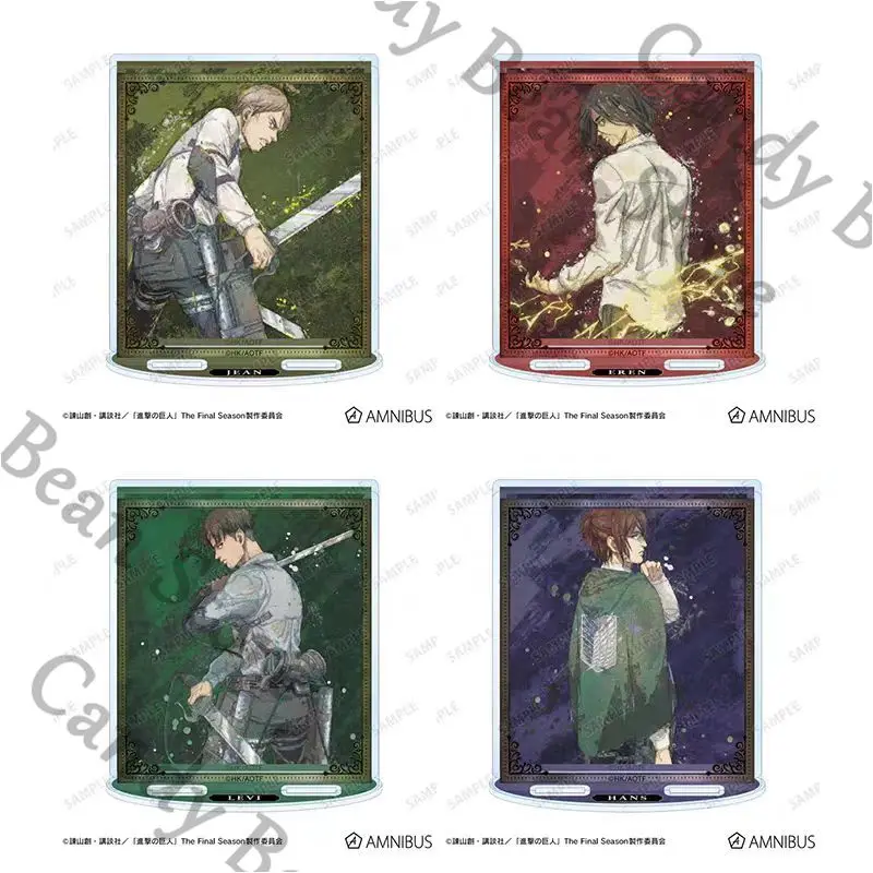 

Genuine Anime Attack on Titan Eren Jaeger Jean Kirstein Cosplay Acrylic Figure Stand Cartoon Standing Sign Indicative Board Xmas