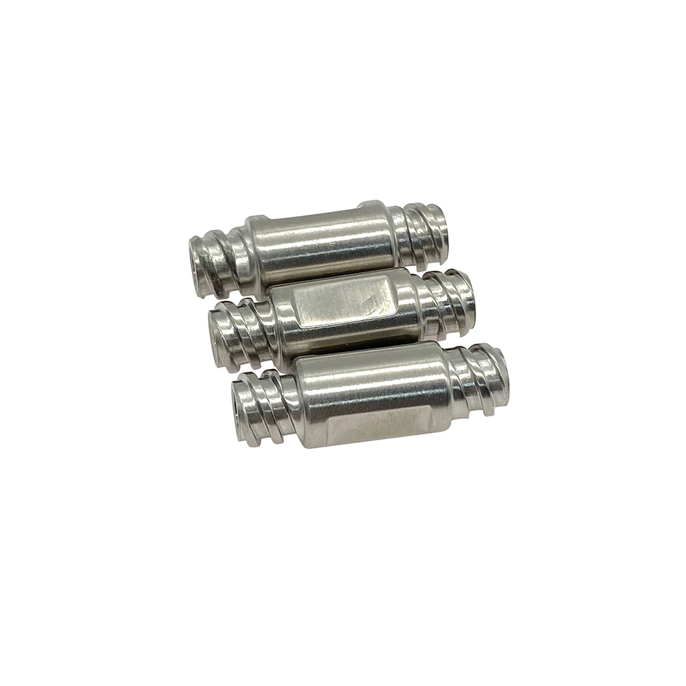 3pcs Syringe Connector 27mm Stainless steel Beauty Liposuction Accessory  Tools Luer Lock