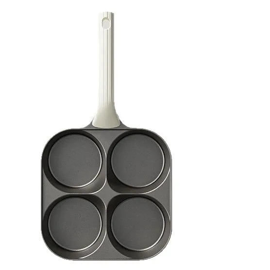 

Egg Pan Upgraded Square Titanium 4-Cup Nonstick Eco-Friendly Induction Ready Fried Egg Omelette Pan Ergonomic Handle Breakfast