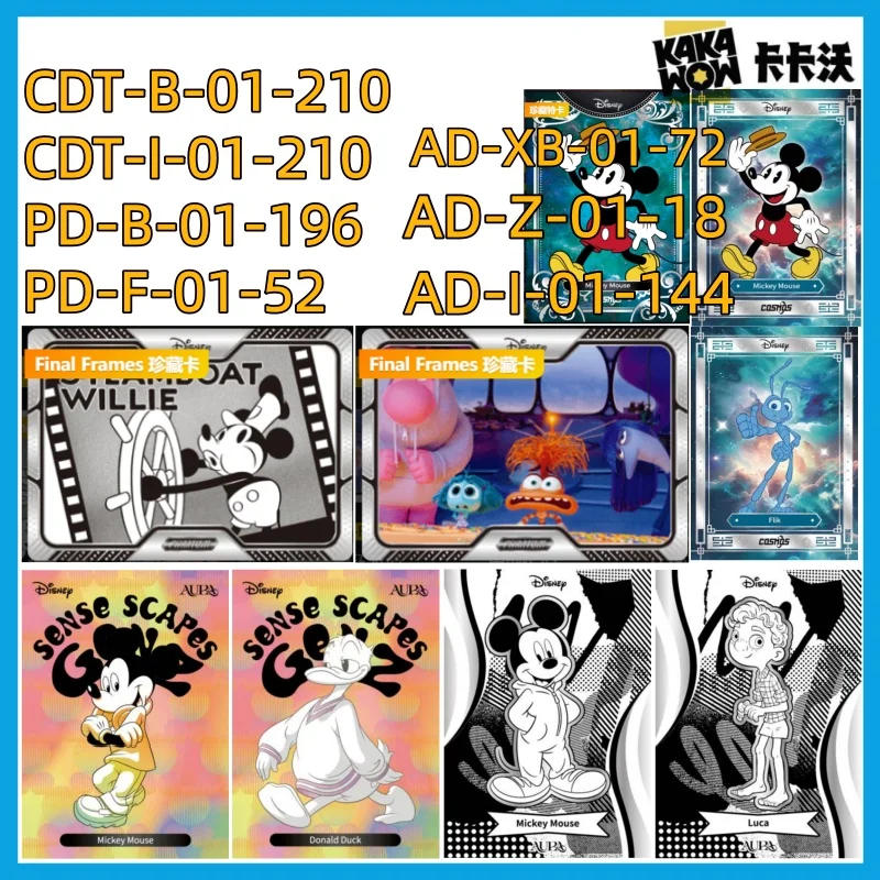 

KAKAWOW Genuine Disney Card Mickey Mouse Princess Pixar Anime Character Game Peripheral Collection Card Toys Gift