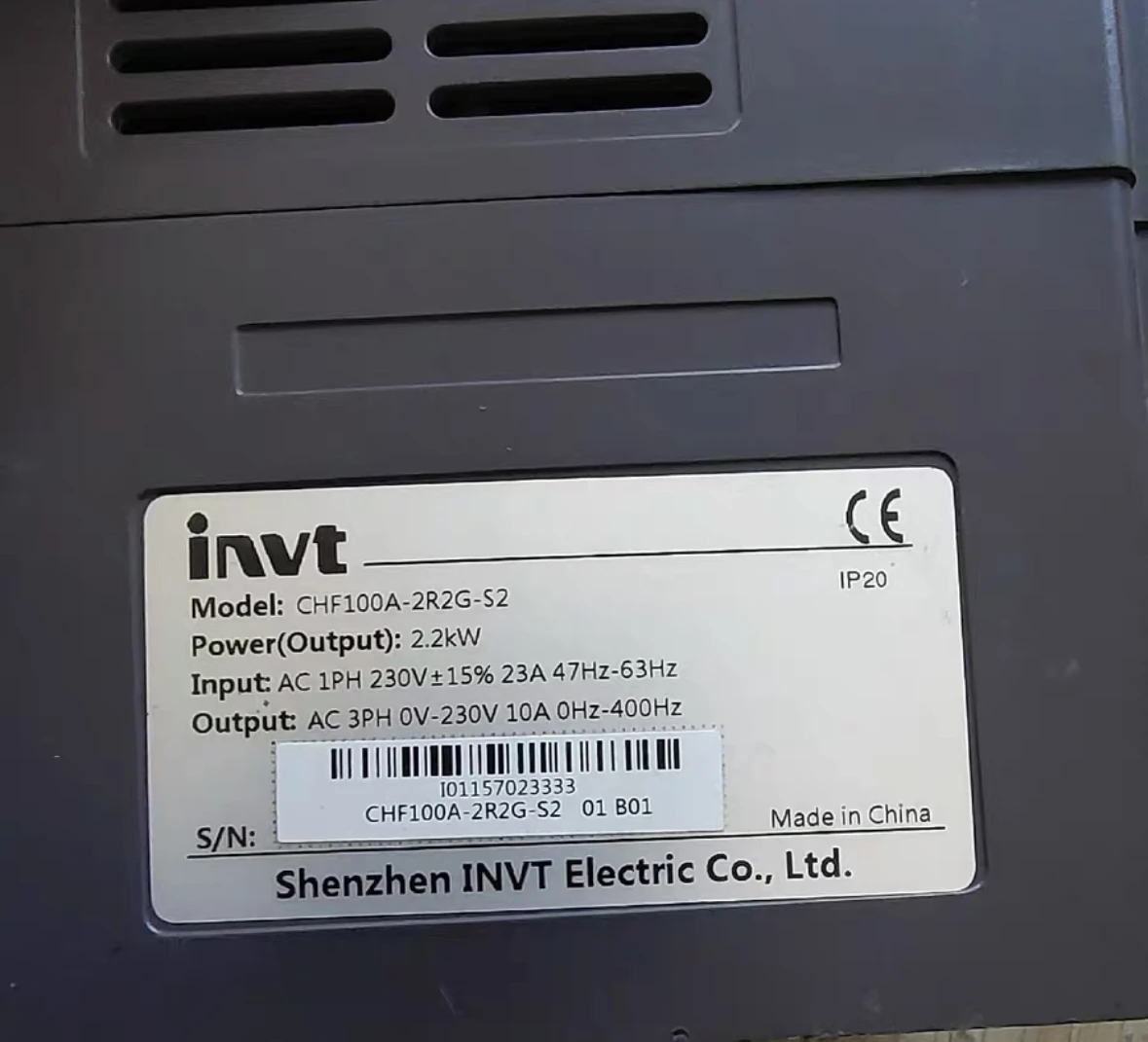 Imagem -04 - Freqüência Usado Conversor Chf100a2r2g-s2 2.2 kw 220v
