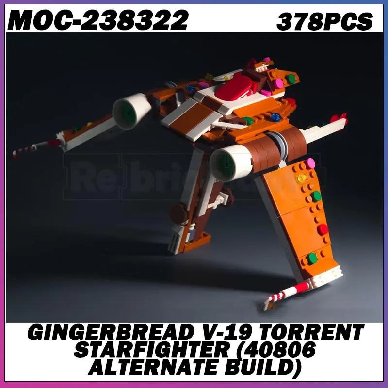 

Строительный блок MOC, серия «Космические войны», пряники «Космические войны», кирпичная модель, образовательная игрушка, подарки для взрослых на день рождения, MOC-238322, 378 шт.