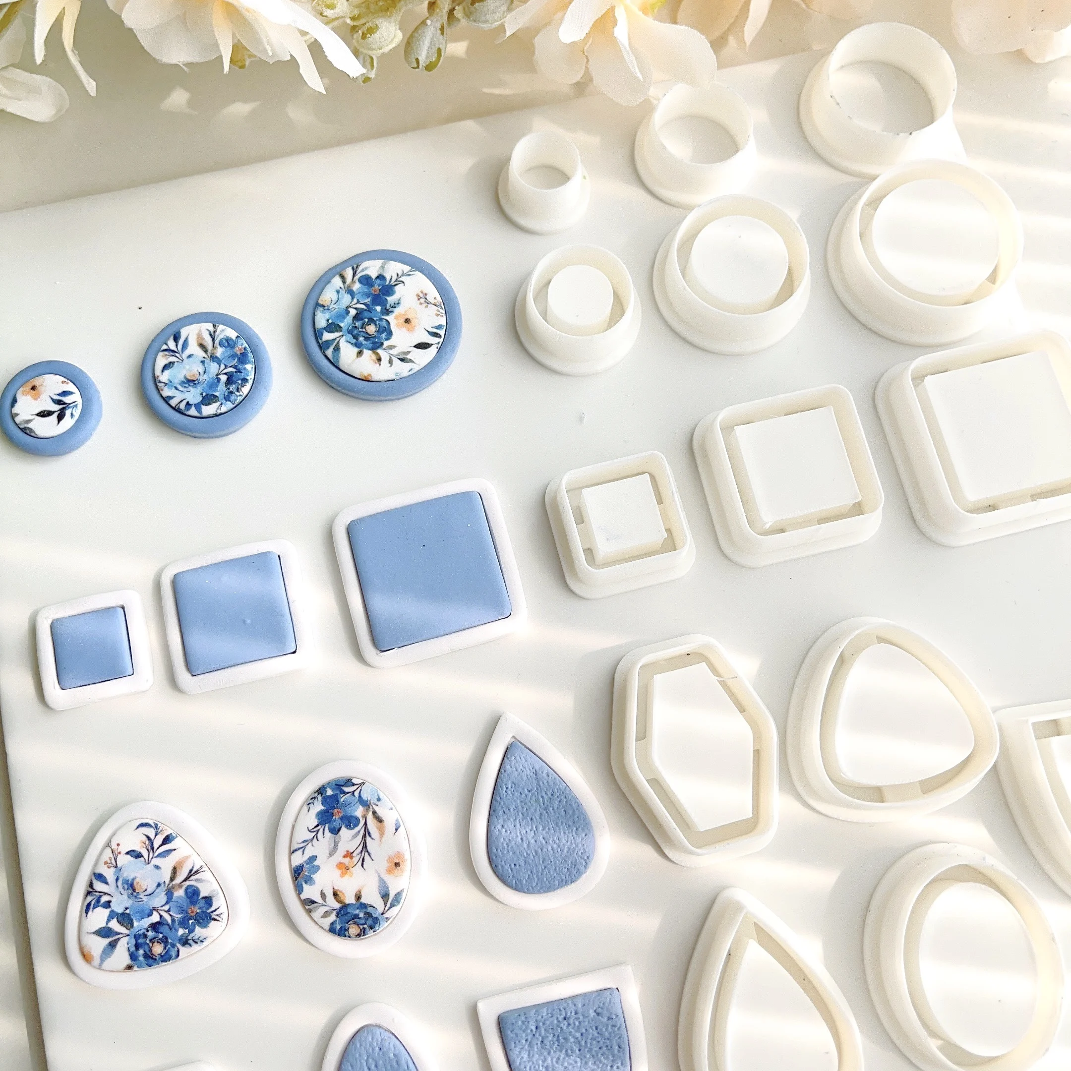 Geometry Arc Shape Polymer Clay Cutter Mold Organic Polymer Clay Cutters for Earrings Making  Jewelry Pendants Clay Tools