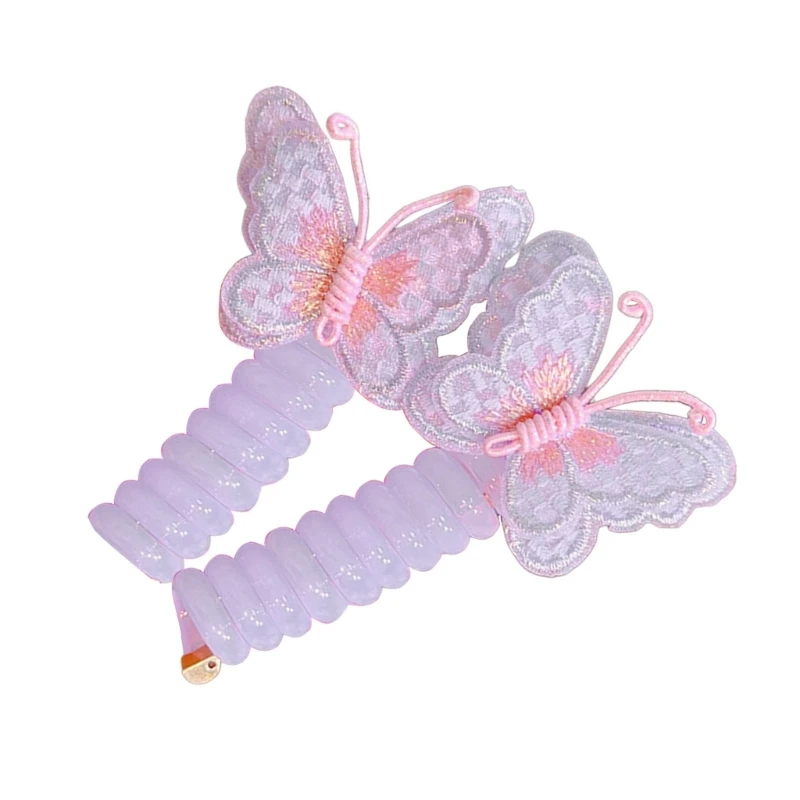 Kids Butterfly Hair Rope Spirals Hair Rings Teens Hair Tie Hair Shaping Ornament