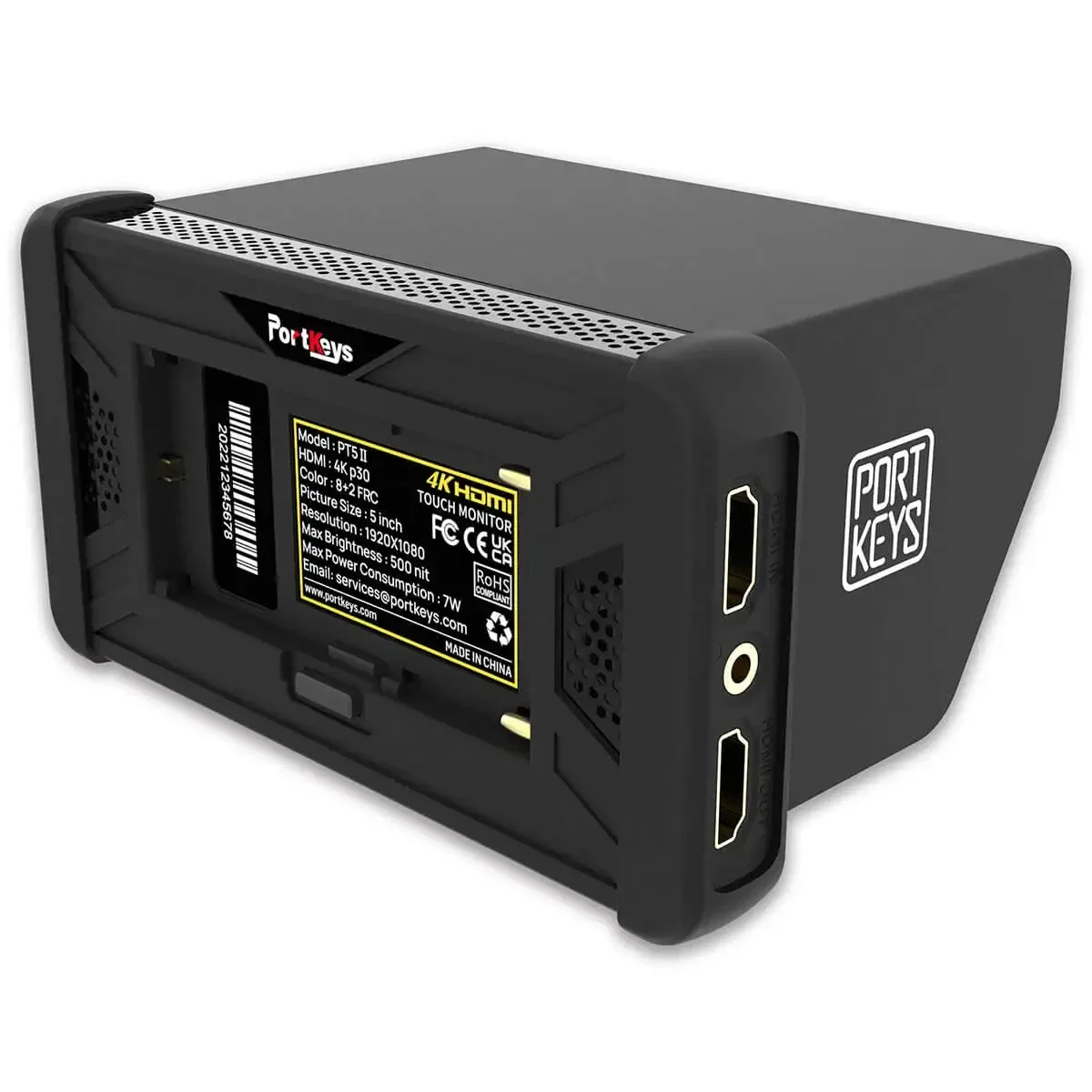 

NEW Portkeys PT5 II 4K Camera Field Monitor 5Inch IPS Touch Screen Control 150g Lightweight with RGB Waveform for DSLR Camera