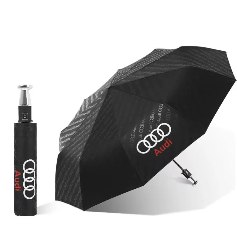 For Audi S Line A1 A3 A4 A5 A6 A7 A8 Q3 Q4 Q5 Q6 Q7 Q8 S3 S4 S5 S6 RS3 RS4 TT Car Automatic Folding Windproof Sunshade Umbrella