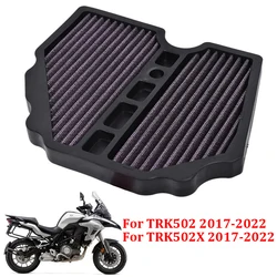 Motorcycle High Flow Engine Air Filter Cleaner Air Intake Filter Element For Benelli TRK502 TRK502X TRK 502  2017-2022