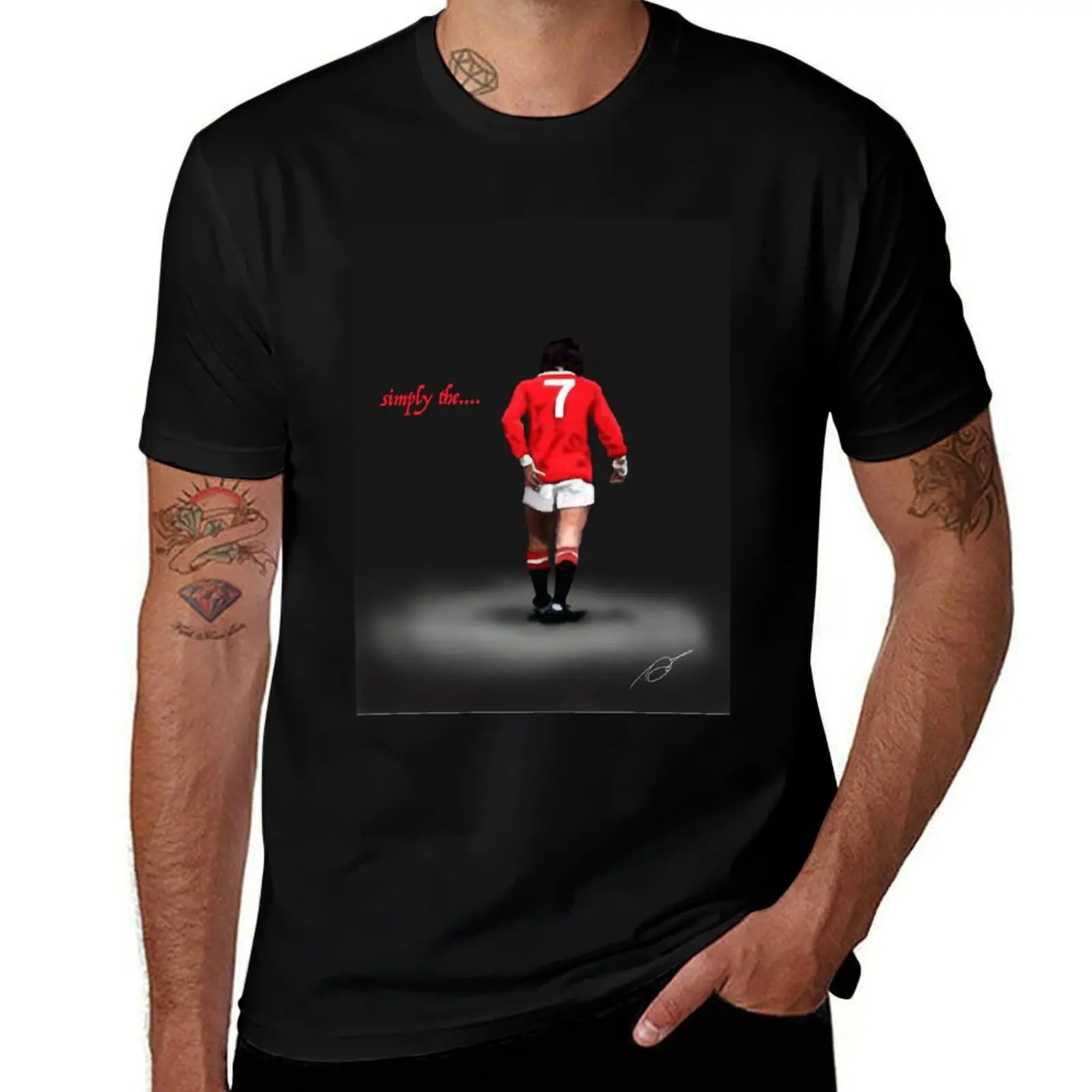 simply the...... Best. George Best. Legend Active T-Shirt Simple Casual Short Sleeve Tee