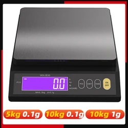 5kg/10kg Digital Electronic Kitchen Scale Household Multifunction Stainless Steel Measuring Weighing Baking Tool LCD Display