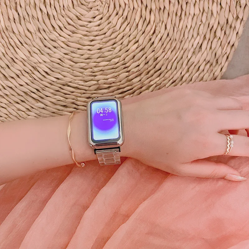Transparent Harz Uhr Strap Band für Huawei Uhr Fit 2 Smart Uhr Handgelenk band für huawei fit 2 strap correa