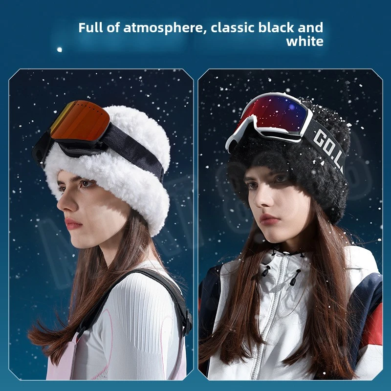 Winter Plush Outdoor Cycling Fishing Ski Hat for Women Imitate Rabbit Fur Beanies Thicken Warm Fleece Bonnet Solid Cap