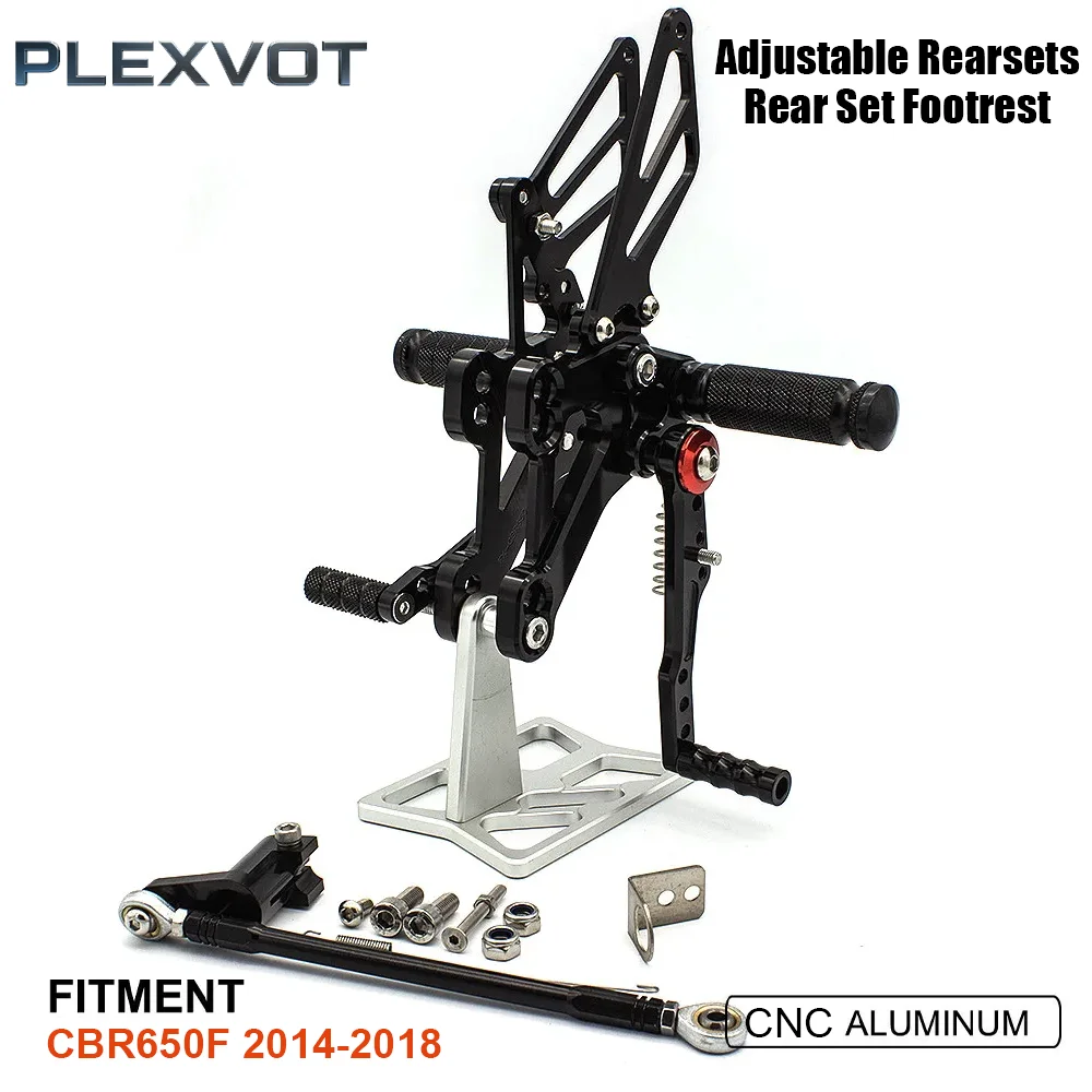 

For Honda CBR650F CBR 650F CBR 650 F 2014-2018 Motorcycle Rearset Footpeg Pedal Foot Peg Adjustable Aluminum Footrest Rear Set