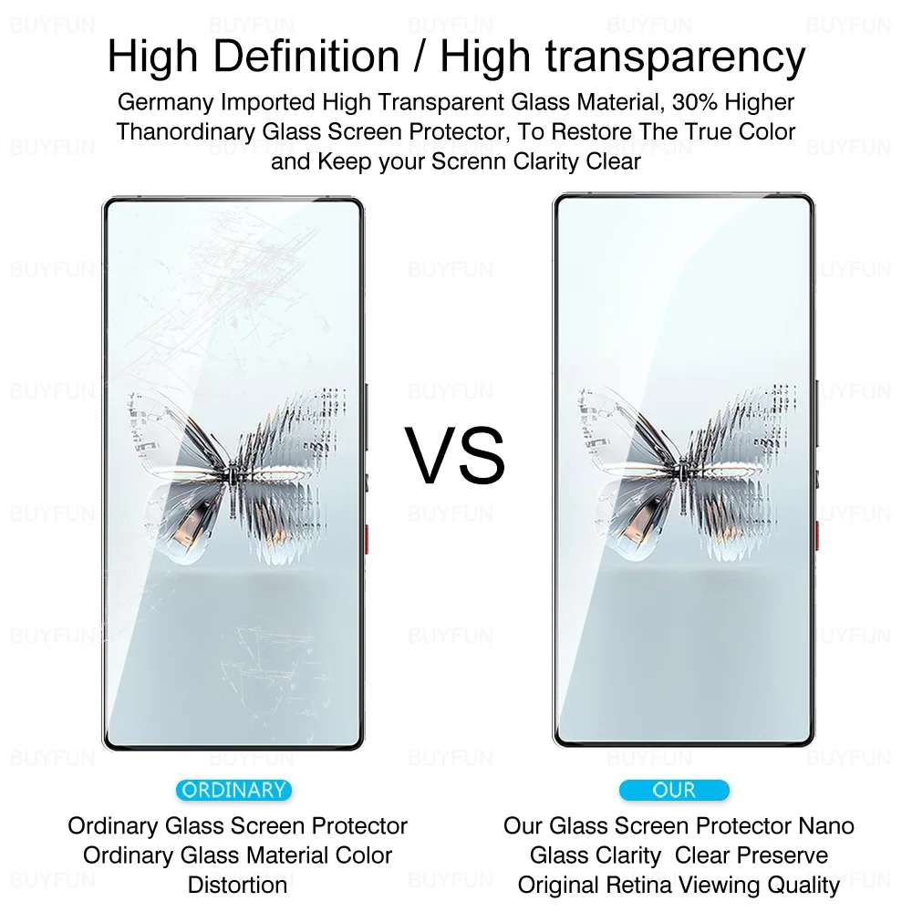 Magic10Pro + cubierta de cristal frontal para ZTE nubia Red Magic 10 9S 8S Pro + ProPlus película templada de pantalla de vidrio RedMagic 10 9 8 Pro Plus