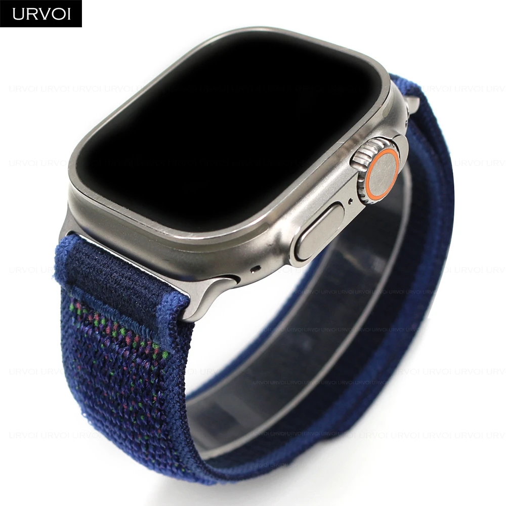 URVOI Trail Loop for Apple Watch Band Ultra 2 1 series 10 9 8 nylon weave for iWatch strap lightweight pull tab closure 46 49mm