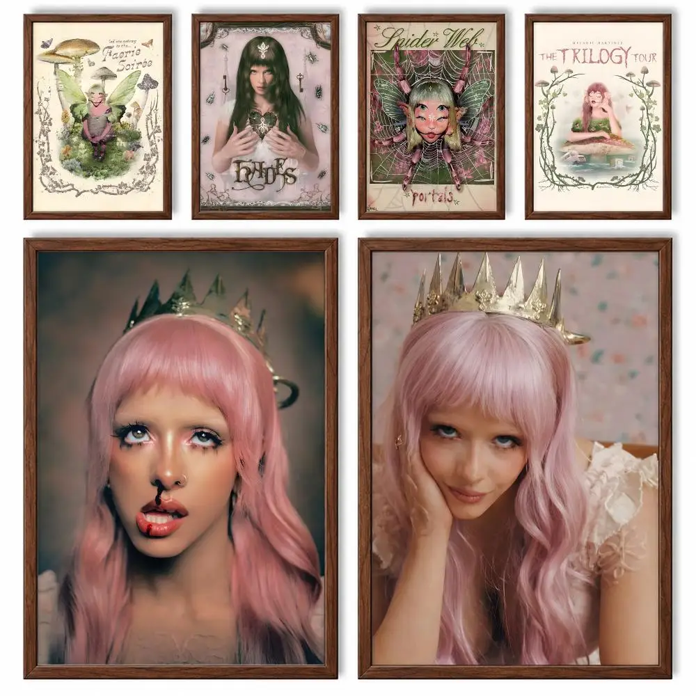 Alternative Pop Singer Songwriter Melanie Martinez Poster Self‑Adhesive Waterproof Sticker House  Coffee Bar Wall Art Home Decor