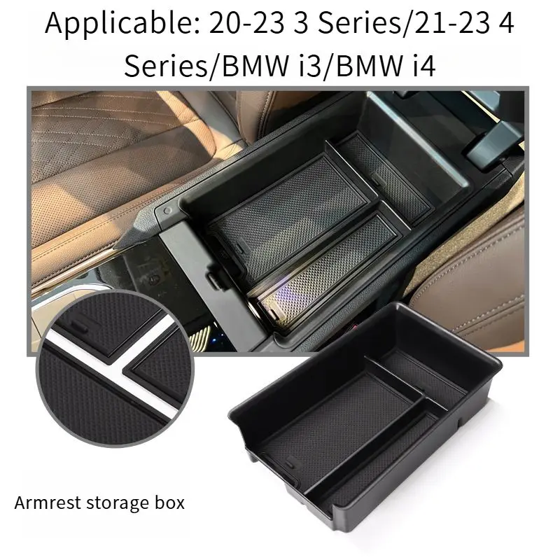 Auto Parts Suitable For BMW 4 Series i4 G26 BEV 2020~2023 Car Center Console Armrest Storage Box Multifunctional Accessories