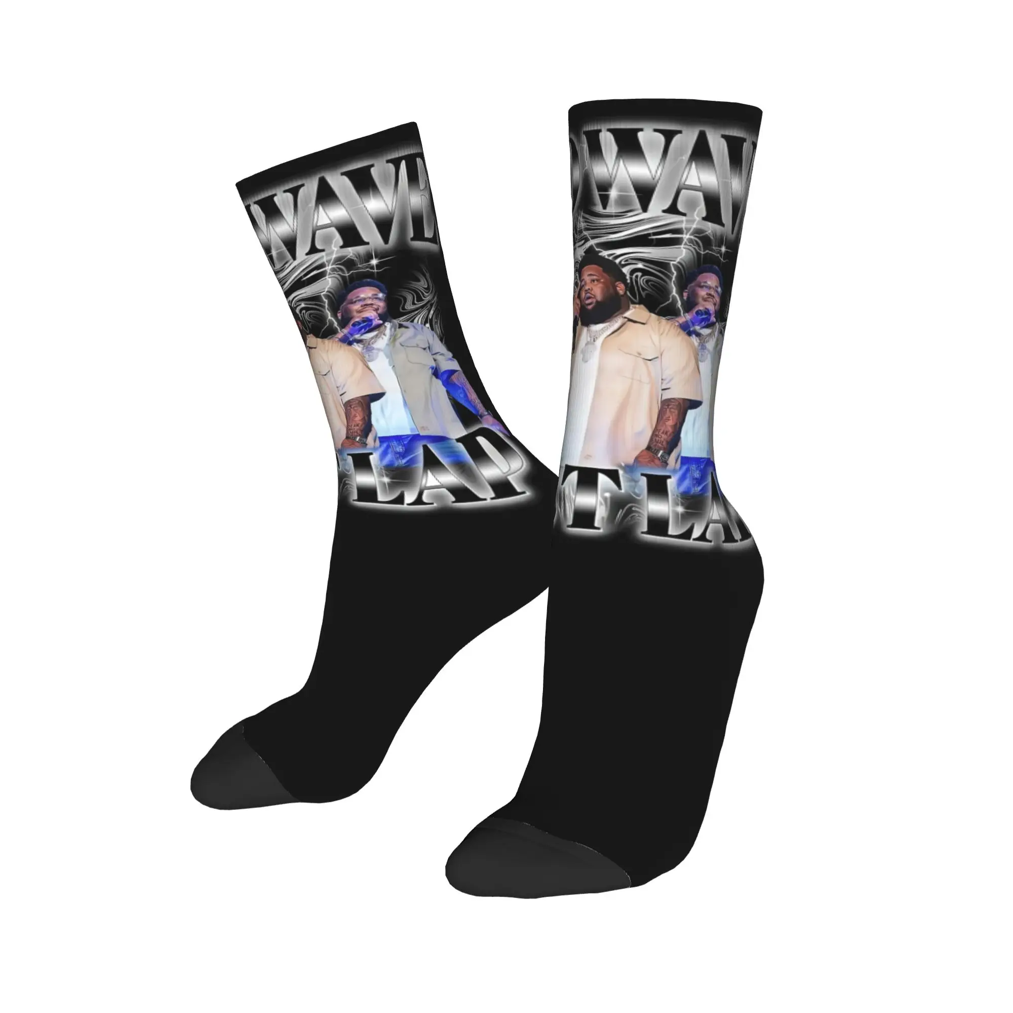 Autumn Winter Funny Unisex Rod Wave Hip Hop Rapper Last Lap  Socks  Sweat Absorbing Football Socks