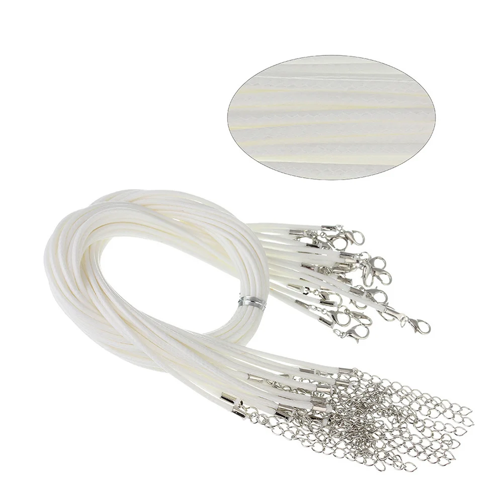 

150Pcs 1.5mm Wax Rope Necklace Pendants Durable Waterproof String Jewelry Accessory Sling DIY (Black Coffee White)