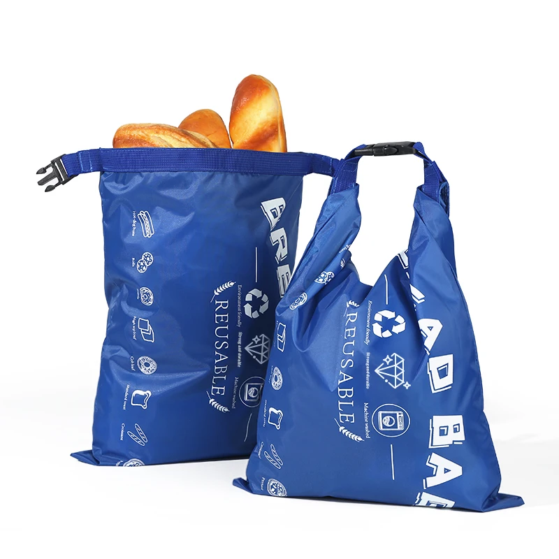 1pc Bread Bag with Snap Closure, Reusable Storage Bag, Pure 