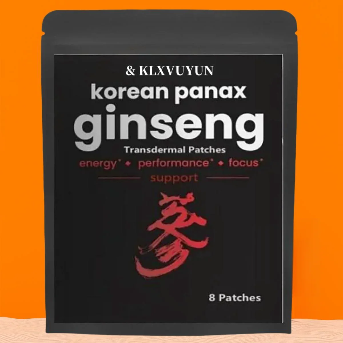 Korean Red Panax Ginseng 5000mcg 8 Transdermal Patches Extra Strength Root Extract Powder Supplement With High Ginsenosides