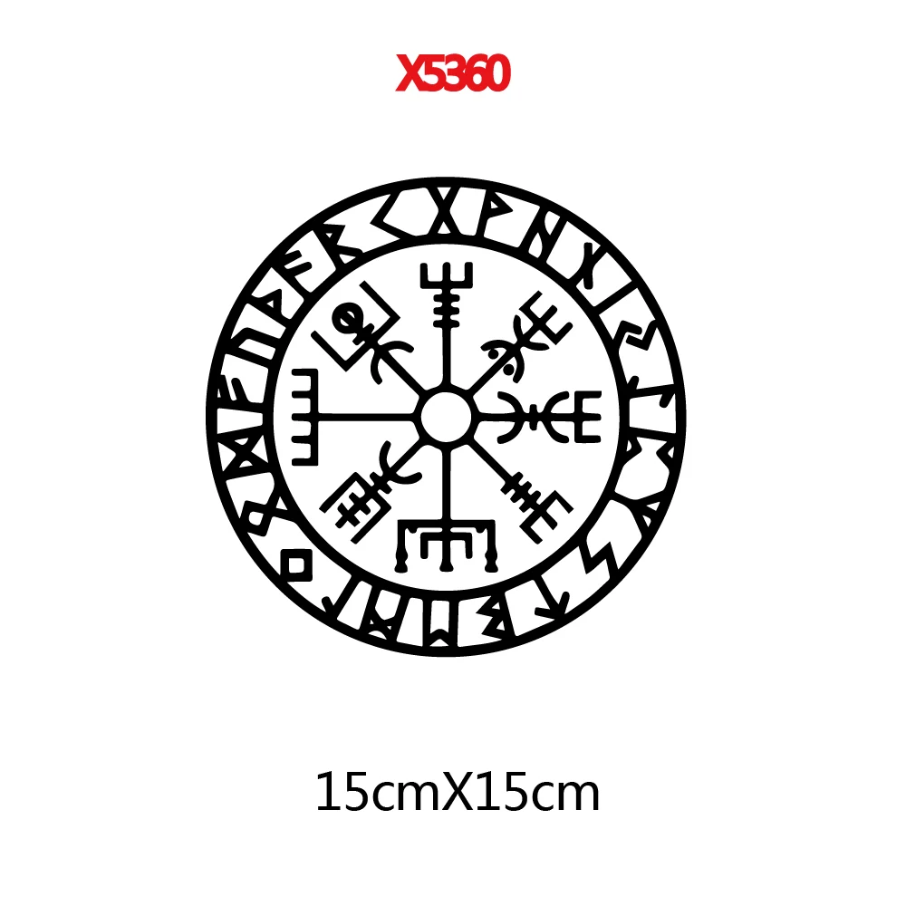 Viking Protection Runes Compass Vinyl Sticker Decal Car Notebook Decoration Accessories Sticker Waterproof Removable