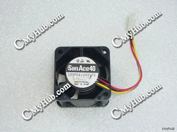 For SANYO DENKI 109P0412H3173 DC12V 0.195A 4028 4CM 40MM 40X40X28MM 3pin Cooling Fan 109P0412H3173