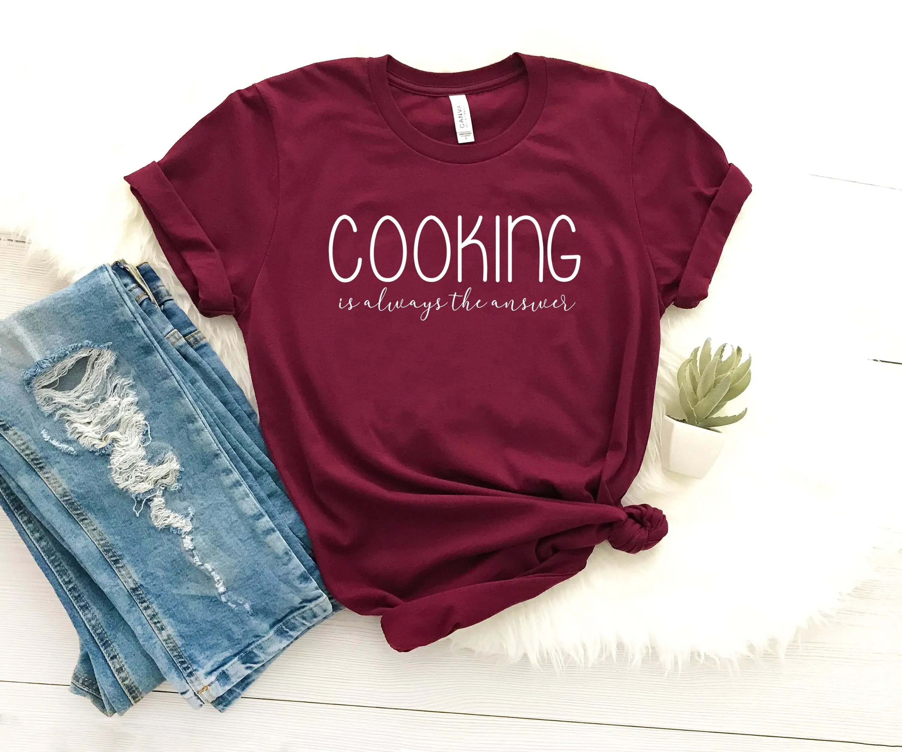 Funny cooking gift for chef shirt cook shirts is always the answer gifts cooks lover