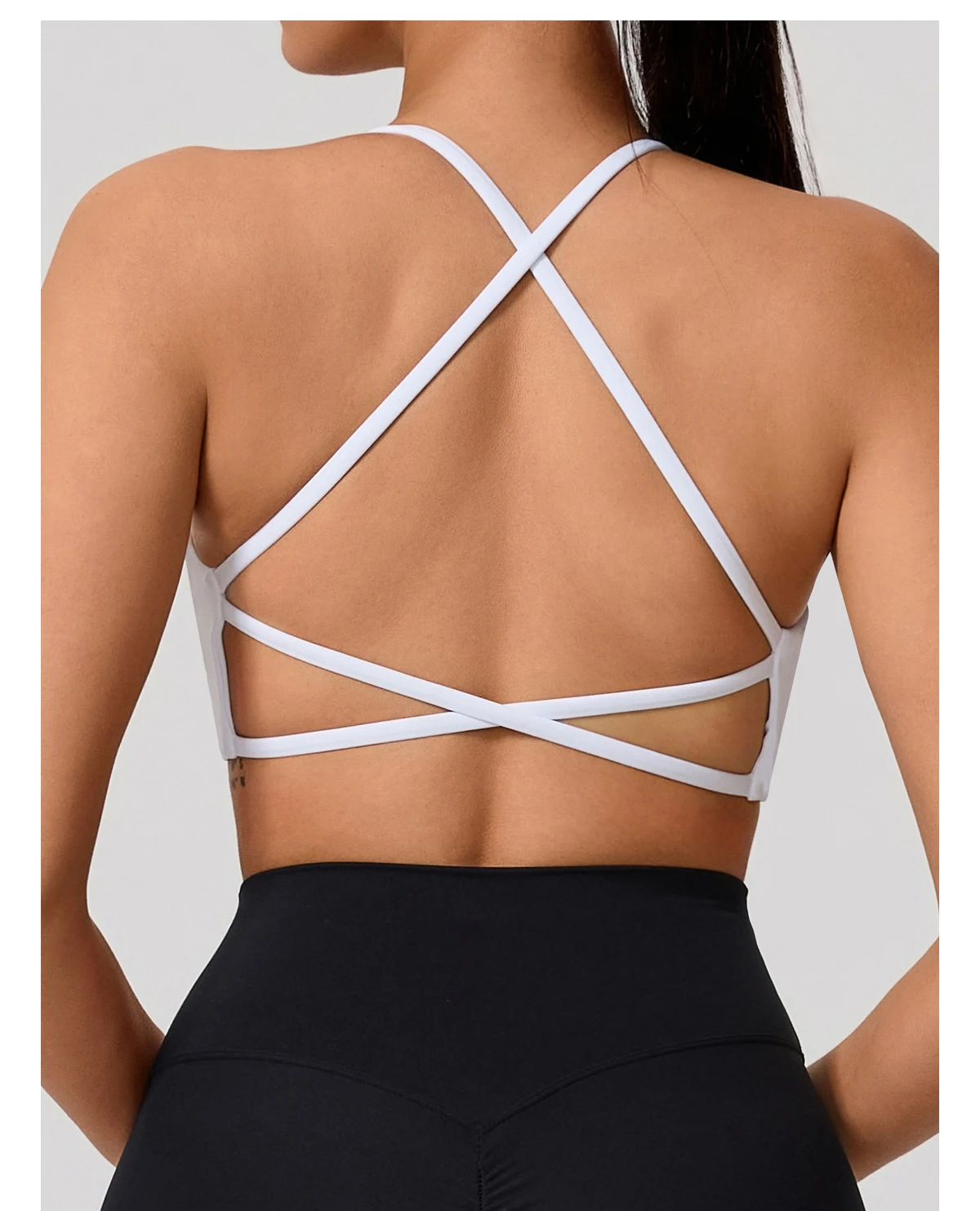 Hearuisavy Sexy Sport-BH für Damen mit Rückenkreuzdesign, Atmungsaktives Yoga-Top, Fitness-Unterwäsche, Workout-Oberteil für Frauen – Detail 31