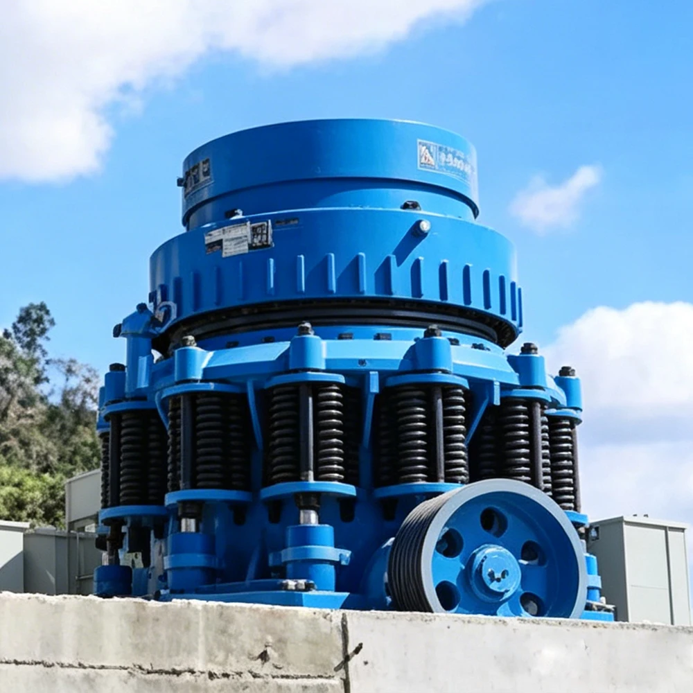 Multi Cylinder Hydraulic Cone Crusher Machine AC Motor Engine High Productivity Max.850t/h Capacity Hard Stone Rock Crushing