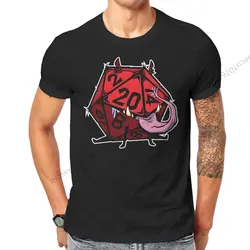 DND D20 Dice Mimic Pup RED Tshirt Homme Men's Clothes Cotton T Shirt For Men