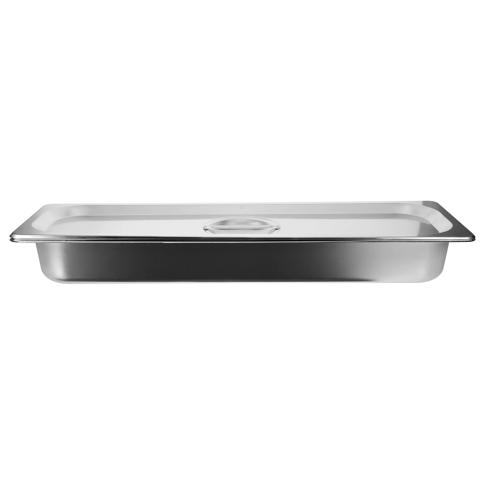 

Stainless Steel Buffet Server Pan Rectangle Food Serving Tray With Cover Catering Canteen Basin Smooth Surface No Burr Fine