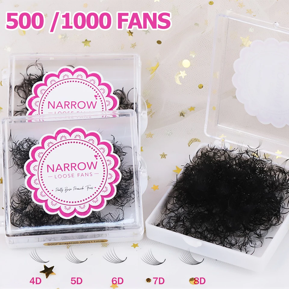 Lashprofessor 500 ventiladores extensiones de pestañas de abanico sueltas y puntiagudas finas 4D 5D 6D 7D 8D volumen ruso pestañas prefabricadas maquillaje cilios